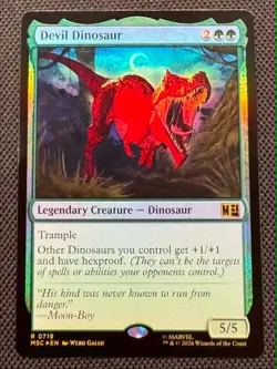 🌈 FOIL - Devil Dinosaur - MTG #719 - MSC - Magic the Gathering Marvel - NM/M - Image 1