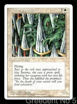 Wall of Swords Uncommon Fourth Edition Magic: The Gathering Near Mint - Image 1