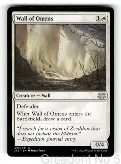 Wall of Omens 33 Uncommon Double Masters 2022 Magic: The Gathering LP - Image 1