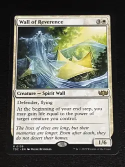 MTG Commander: Tarkir: Dragonstorm Wall of Reverence 0139 Rare - Image 1