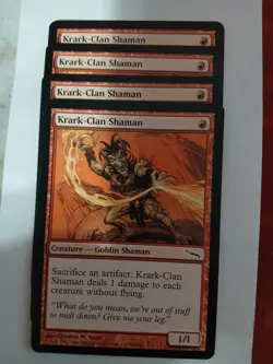 MTG Mirrodin KRARK-CLAN SHAMAN x 4 NM - Image 1