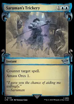 Saruman's Trickery - Foil - Showcase Scrolls Light Play, English Magic the Gathe - Image 1