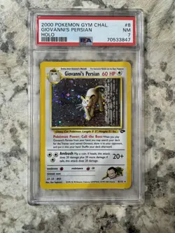 Pokemon 2000 Giovanni's Persian Holo 8/132 PSA 7 - Image 1