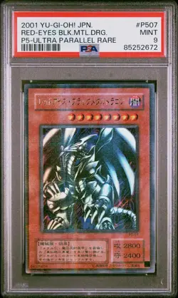 PSA9 2001 Yu-GI-Oh! Japanese Red-Eyes Black Metal Dragon P5 Ultra Parallel Rare - Image 1