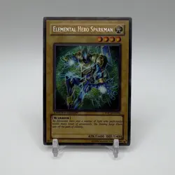 Konami Yu-Gi-Oh! TCG Elemental HERO Sparkman EHC2-EN001 Secret Rare Holo LE - Image 1