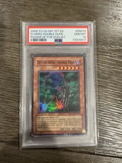 Yugioh Destiny Hero - Double Dude POTD-EN012 1st Edition Psa 10 - Image 1
