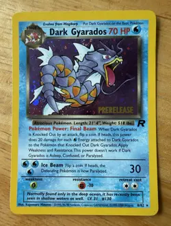 Wizards of the Coast Dark Gyarados 8/82 Prerelease Holo Promo 2000 70 HP - Image 1