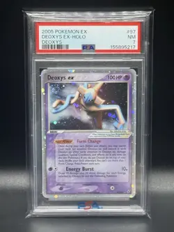 POKEMON DEOXYS EX HOLO 97/107 DEOXYS 2005 PSA 7 NEW CERT! PERFECT SWIRL! 🍥💫 - Image 1