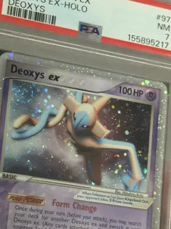 POKEMON DEOXYS EX HOLO 97/107 DEOXYS 2005 PSA 7 NEW CERT! PERFECT SWIRL! 🍥💫 - Image 5