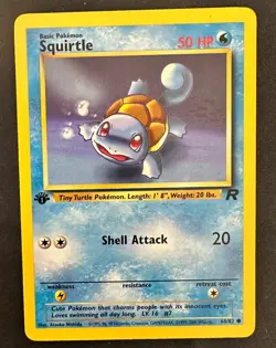 Pokemon 1999 Team Rocket 1st Edition SQUIRTLE 68/82 - VLP - Image 1