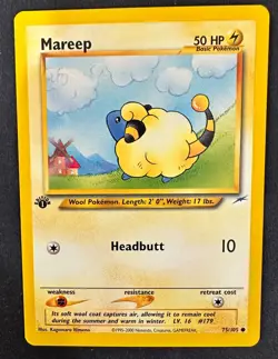 Pokemon 2002 Neo DESTINY 1st Edition MAREEP 75/105 NM - never played - Image 1