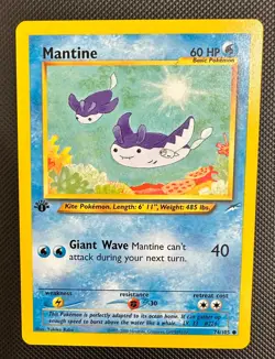 Pokemon 2002 Neo DESTINY 1st Edition MANTINE 74/105 NM - never played - Image 1