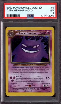 2002 POKEMON NEO DESTINY #6 DARK GENGAR HOLO PSA 7 - Image 1