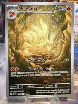 Pokemon TCG Ninetales 199/197 Obsidian Flames Illustration Rare Holo NM - Image 2