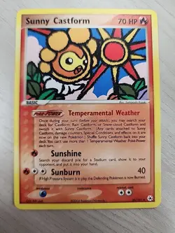 Pokemon TCG Sunny Castform EX Hidden Legends 26/101 Reverse Holo Rare Card - Image 1