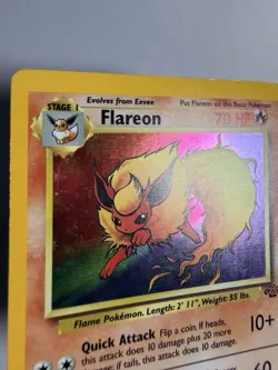 Pokemon TCG Flareon 3/64 Unlimited Holo Rare Vintage - WOTC Jungle - LP - Image 3