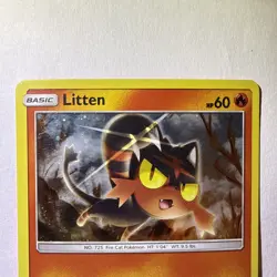 Pokemon TCG Litten SM08 Black Star Promo Cosmos Holo - Image 2