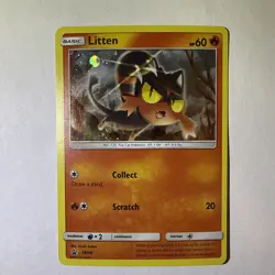 Pokemon TCG Litten SM08 Black Star Promo Cosmos Holo - Image 3
