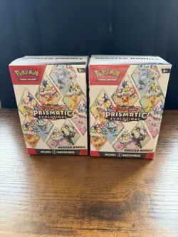 LOT OF 2 - Pokemon TCG Prismatic Evolutions Booster Bundle - FACTORY SEALED - Image 1