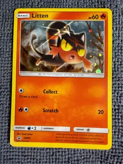 Litten - SM08 Holo Promo Sun & Moon Promo Pokemon Holo Lightly Played - Image 1