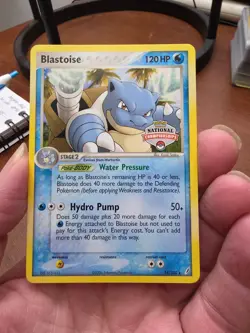 Pokemon Crystal Guardians National Champ Promo Blastoise Played! see pictures - Image 1
