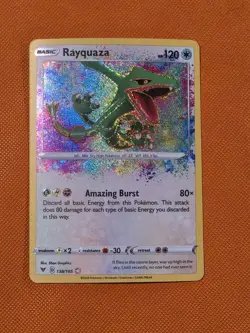 Pokemon TCG Rayquaza SWSH:04 Vivid Voltage 2020 Holo Rare Card 138/185 NM - Image 1