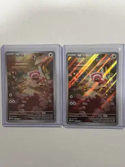 Pokemon TCG Mega Evolutions Stufful #154/132 Illustration Rare (Lot of 2) - Image 1