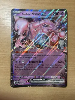 Pokemon TCG: Team Rocket’s Mewtwo Ex Jumbo SVP205 - Destined Rivals Jumbo Card - Image 1