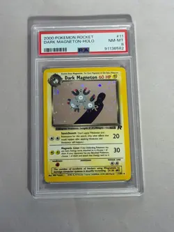 Pokemon Graded 8 Dark Magneton Team Rocket 11/82 - Image 1