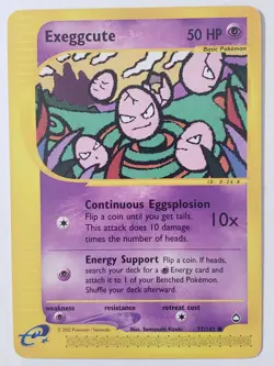 Exeggcute 77/147 LP - Aquapolis Eseries Pokemon Card - Sumiyoshi Kizuki Art - Image 1