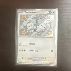 Pokemon TCG Tandemaus 209/091 SV: Paldean Fates Shiny Rare Holo ENG - Image 1