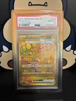 Pokemon Pikachu ex 236/187 Sv8a Terastal Festival PSA 10 Japanese - Image 1