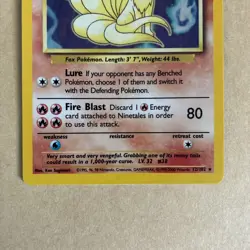 Pokemon TCG - Ninetails Holo 12/102 - 1999-2000 - 4th rare print - Base Set - Image 3