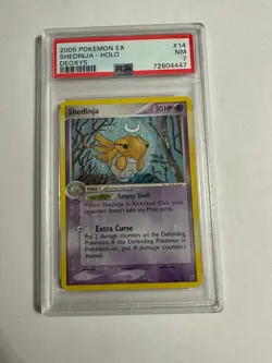 Pokemon PSA 7 NM Shedinja Holo Ex Deoxys - Image 1