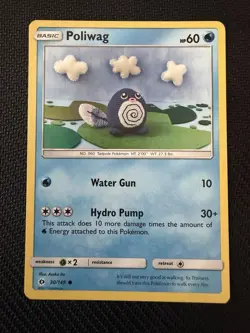 Pokemon Asako Ito Crochet Card Lot x3 Poliwag Gible Tynamo LP/NM - Image 4