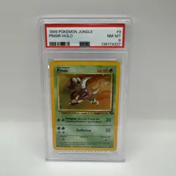 1999 POKEMON JUNGLE #9 PINSIR-HOLO PSA 8 - Image 1