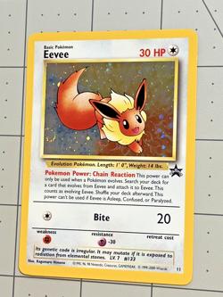 Eevee 11 Black Star Promo Pokemon WOTC SWIRL NM - Image 3