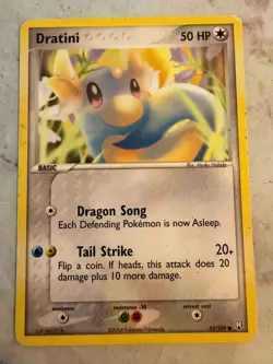 Dratini 53/109 Team Rocket Returns Regular Pokemon Card Moderately Played - Image 1