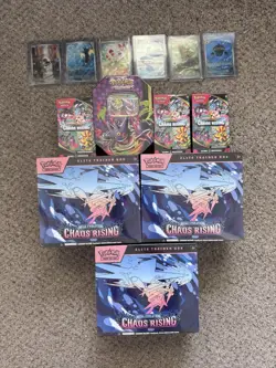 Pokemon Chaos Rising ETB x3 Chaos Rising Booster Bundle x3 Gengar Ex Tin SEALED! - Image 1