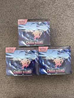 Pokemon Chaos Rising ETB x3 Chaos Rising Booster Bundle x3 Gengar Ex Tin SEALED! - Image 2