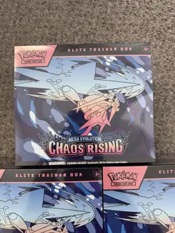 Pokemon Chaos Rising ETB x3 Chaos Rising Booster Bundle x3 Gengar Ex Tin SEALED! - Image 3