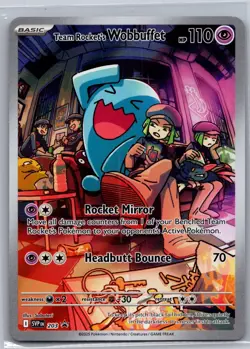 Team Rocket's Wobbuffet 203 Holo Promo Scarlet & Violet Promo Pokemon Holo NM/M - Image 1