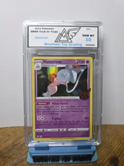 2022 Pokemon SWSH Hatterene Holo Trick or Trade GEM MINT 10 ! - Image 1