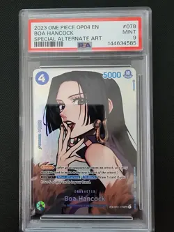 2023 One Piece Op04 Kingdoms Intrigue Boa Hancock #078 OP01-078 SP Special PSA 9 - Image 1