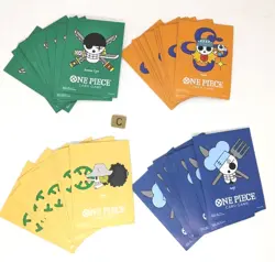 10×4 (40) sleeves Nami Zoro Sanji pirate Flag One Piece Card Official Limited JP - Image 1