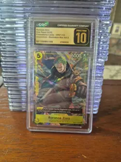 2025 ONE PIECE RORONOA ZORO ILLUSTRATION BOX PROMO OP07-113 CGC 10 PRISTINE - Image 1