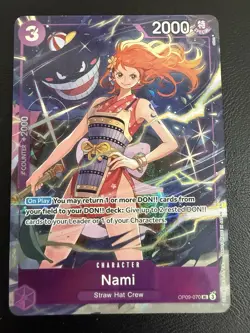 Nami Straw Hat Crew Gengar Nami Op09-070 UC One Piece Card - Image 1