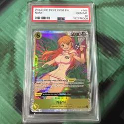 2024 One Piece Op08 Two Legends Nami #106 OP08-106 SR PSA 10 - Image 1