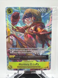 One Piece Monkey.D.Luffy OP07-109 SR Alt Art TCG Promo Foil Super Rare - SEALED - Image 2