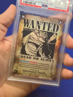 One Piece Emperors in the New World Marshall.D.Teach Wanted OP09-093 #093 PSA 10 - Image 2